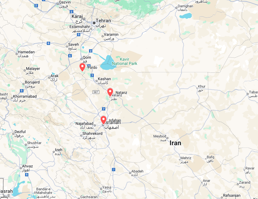 USA bomb targets in Iran